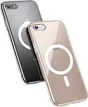 Yzoiko Fits iPhone SE 2022/iPhone SE 2020/iPhone 8 Phone Case-Compatible with MagSafe, Military-Grade Protection, Slim Translucent Matte Back Aluminum Alloy Keys for iPhone 8/SE 2/SE 3 (4.7"), Clear