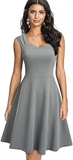 [Generic] Women's Sleeveless Racerback Casual Plain Tank Dress
