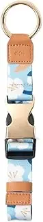 [EKAX] Travel Carry Strap with Ring Hooks, Buckle, Add-a-Bag Luggage Strap, Adjustable Bag Holder, Travel Clip for Carry-on Bags, Kapok