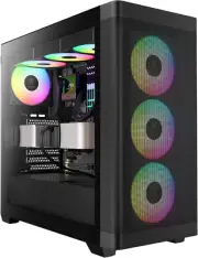 GAMDIAS ATX Mid Tower Computer Case Tempered Glass, Gaming PC Case Support Du...