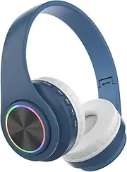 T39 Bluetooth Wireless Gaming Headset - Foldable Lightweight Over-Ear Headphones, Built-in Microphone, 20 Hours Battery,Gaming Headphones with Mic for Mobile Device… (Blue)