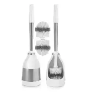 Polder Belle Toilet Brushes 2-Pack with Caddy, Replaceable Brush Heads Included