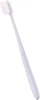 SHERCHPRY Micro Nano Oral Cleaning Toothbrushes with Ergonomic Handle Soft Bristles for Teeth Cleaning for Daily Oral Care White Hair White Handle