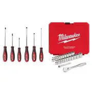 Milwaukee Screwdriver Sets 1/4" Phillips/Slotted Hex Socket Mechanics (31-Piece)