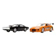Fast & Furious - Don's Charger & Brian's Supra 1:32 Scale Diecast Hollywood Ride, 2 Pack