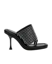 Bumber Crystal Muller high-heeled sandals 39 Black