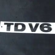 2x Glossy TDV6 Black Plastic Sticker Decal Badge Emblem Diesel Turbo Edition AWD (for: Renault)