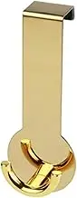 Folpus Over Door Hook Coat Hat Rack Sturdy Multipurpose Portable Storage Hook Cloth Rack for Living Room Kitchen Bathroom Purse Bags, Gold