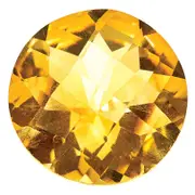 Gemstone Citrine Aa Quality 9mm Round Checkerboard