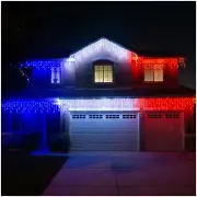 Russell Decor LED Christmas Snowflakes Icicle Lights Decorative