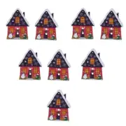 Printed Christmas Cottage Buttons - Shelly's Buttons Sew Thru Craft Scrap Sewing