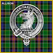 Allison Scottish Clan Badge, Sterling Silver