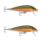 2x Rapala 3cm Countdown Sinking Hardbody Balsa Fishing Lures - Brook Trout