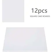 12x Square Cake Board 9" Thickess 0.6cm MDF Base White Boards Wedding Birthday