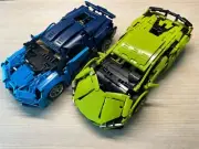 Technical Bugatti and Lamborghini Building Blocks Model Assembly Toy