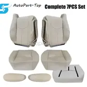 Driver & Passenger Seat Cover Light Tan & Foam Pad For 2003-2006 Chevy Suburban