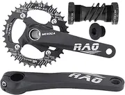 Mountain Bike Crankset | 170mm Hollow Integrated Bicycles Crank Set | Aluminum Alloy Narrow Wide Chainring, Bottom Bracket Sprocket for Cyclist