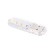 Portable Keychain USB Power 3 LED Night Light Camping Lamp Torch Warm White y&UU
