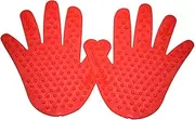 SWOOMEY 1 Pair Colored Handprint Patches Educational Coordination Training Props for Fun Handprint Stickers for Home Decor and Play Enhance Hand Eye Coordination with Vibrant Red Design