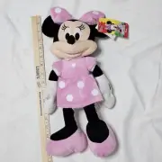 Disney Junior Minnie Mouse Plush Doll Stuffed Animal Toy Pink 16 Inches NWT