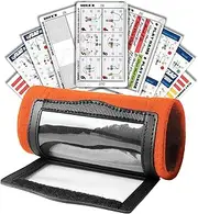 1NMORE Football Wristbands with Playbook System,Wrist Coach for Youth,5on5 Flag Football Wrist Bands with 43 Plays Stickers & 3 PVC Cards