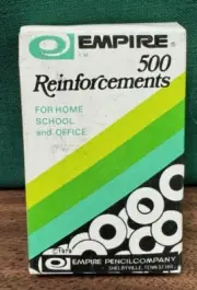 500 Vintage Empire Gummed Paper page hole reinforcements sealed 1970's-80's