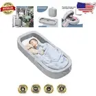 Silver Gray Portable Folding Toddler Bed – Safety Meets Style for Travel