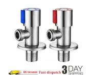 2 Sets Stainless Steel Corner Valves for Sink, 1/2" Ball Valve