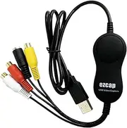 USB 2.0 UVC Video Recording Card, VHS to Digital Converter, Video Recording Box Support CVBS and S Video Input, Converts VHS/DVD, VCR, Camcorder, Game Player to PC/Laptop