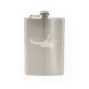 Apache Helicopter #2-8 oz etched flask