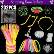 232x Glow Sticks Party Pack mixed Colour Glow Sticks Light Bracelet Glow Stick
