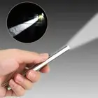 Small LED USB Rechargeable Mini Flashlight Stainless Steel Torch Pen Light a
