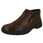 Mens Rieker '03352' Brown Synthetic Warm Lined Double Zip Boots - Extra Width