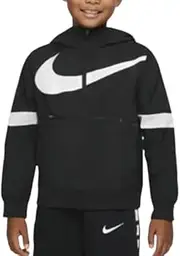 [Nike] Kids Boy's Crossover Jacket (Big Kids) Black/Black/White/White MD (10-12 Big Kids)