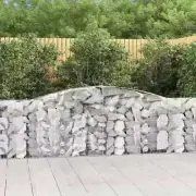 NNEVL Arched Gabion Baskets 6 pcs 400x30x100/120 cm Galvanised Iron