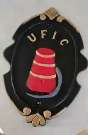 New Fire Mark UFIC United Fireman's Ins. Co. John Wright Cast Iron Plaque & Box