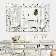 Autdot 36" x 24" Decorative Wall Mirror, Large Mirror for Living Room Decor with Beveled Edge, Modern Rectangular Mirror for Entryway, Hallway, Fireplace, Foyer