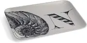 THOMAS PAUL TP109 N Nautilus Alphabet Serving Tray, 8"x5.5", Ebony