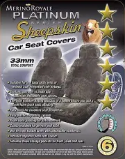 Merino Royale Platinum Range Aussie Sheepskin ( Lambswool ) Seat Covers 33 mm.