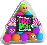 NeeDoh Squishmas Groovy Tree - 15 Pack, Festive Mini Globs, 12 Teenie NeeDohs & 3 Exclusive Holiday Squishkins Fun Stress Relief & Sensory Toy, Ages 3+