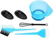 Hair Coloring Brush Hair Tint Salon Mixing Bowl Anti Slip Hair Dyeing Styling Tool for Personal and Professional Use (Blue)