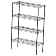 4 Tier Shelf Wire Shelving Storage Shelves Storage Rack, Adjustable 4-Shelf