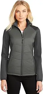 [Port Authority] Ladies Hybrid Soft Shell Jacket. L787 Smoke Grey/ Grey Steel M
