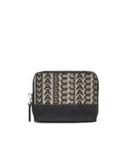 Marc Jacobs Monogrammed Zip-Around Wallet One size Black