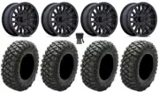 MSA Creed 15" Wheels Black 30" Crawler XR Tires RZR XP 1000 / PRO XP