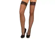 Lace Top Fence Net Thigh Highs Silicone Stay Ups Diamond Stockings Hosiery 1757