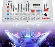 DMX Console, 512 Stage Light Controller, 240 Channels, Remote Control, Fast Heat Dissipation, LCD Display, Program (Scene) Steps: 480 Steps, Computer-Controlled Lights(12),White