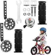 Cycling Auxiliary Wheel - Flashing Auxiliary Wheel with Bell,Balance Auxiliary Wheel, Riding Stabilizer, Support Wheels