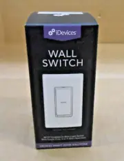 iDEVICES IDEV0008 WI-FI ENABLED IN-WALL SMART LIGHT SWITCH SINGLE POLE (4 AVAIL)