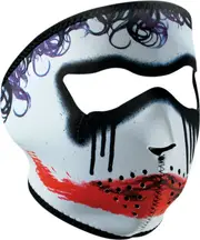 Zan Headgear Trickster, face mask , color: White/Black/Red/Purple , size: One Size
